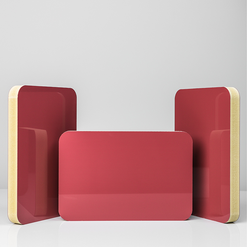 Red color WPC laminated foam board for furniture