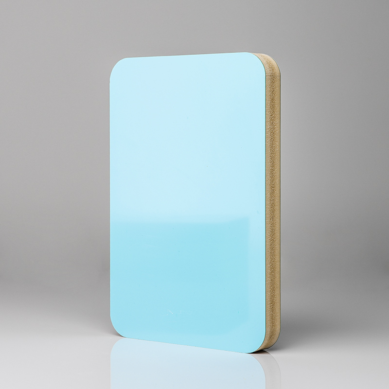 Light blue WPC 3 layer board glossy surface